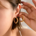 Retro Twist Earrings for Women in Stainless Steel