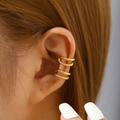Geometric U-Shaped Ear Clip for Women in Stainless Steel