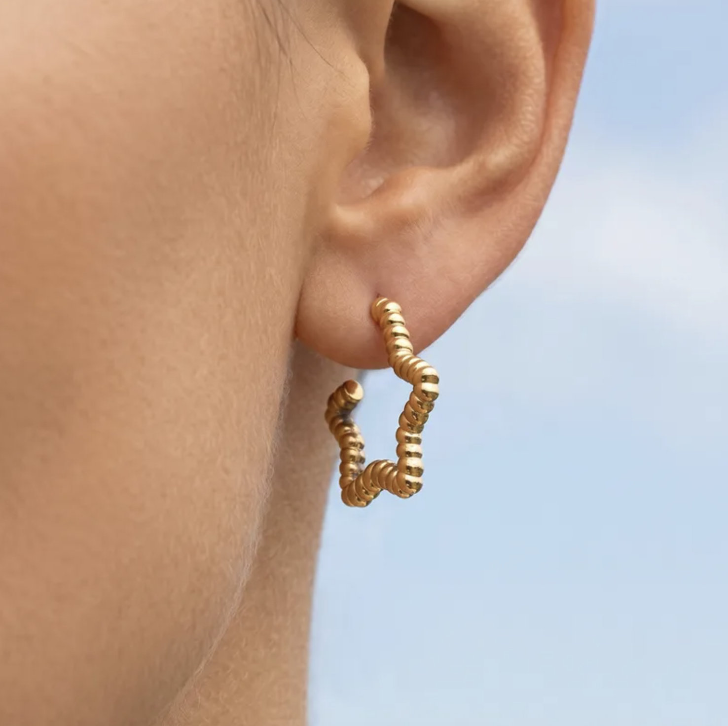 Hypoallergenic Star Stud Earrings for Women in Stainless Steel